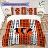 Cincinnati Bengals Pattern Bedding uilt Set uilt Cover Pillowcase Home Decoration Birthday Gift (1*duvet cover + 2*pillowcase without core)