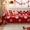 Китай красный синель диван чехол ткань диван одеяло чехол полное покрытие универсальный диван полотенце чехол пыленепроницаемый диван наволочка