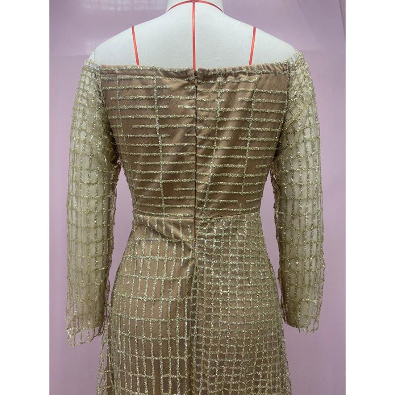 Женские летние повседневные длинные платья-футляры на одно плечо с длинным рукавом