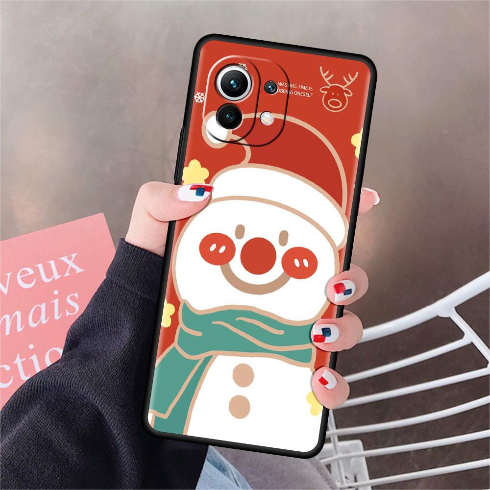 Мягкий силиконовый чехол для Xiaomi Mi 11 Lite 5G NE 11T Pro 12S Ultra 12 Note 10 10T 9T чехол для телефона TPU Funda Christmas Santa Claus