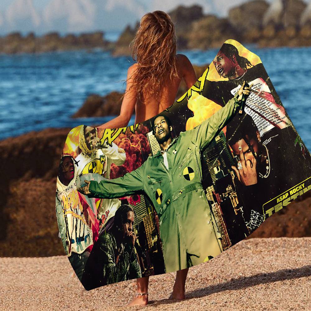 Rapper A-ASAP R-Rocky Microfiber Beach Towel Absorbent Quick Dry Soft Yoga Swimming Resort Mountain Climbing Towel