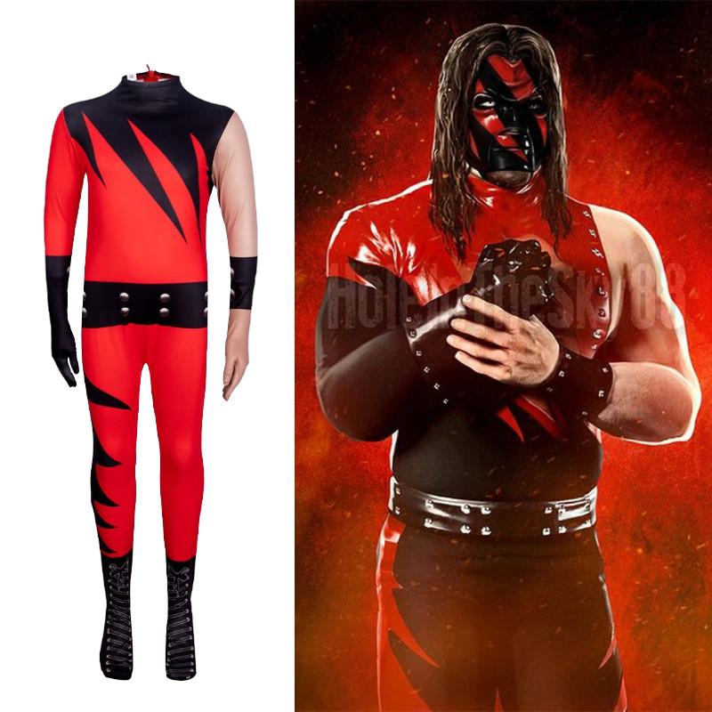 Костюм WWE Кейн Детский Косплей Комбинезон С Маской Для Вечеринки На Хэллоуин