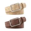 Casual Luxury Brand Design Square Pin Buckle Waistband Waist Band Leather Belt Ladies Dress Strap