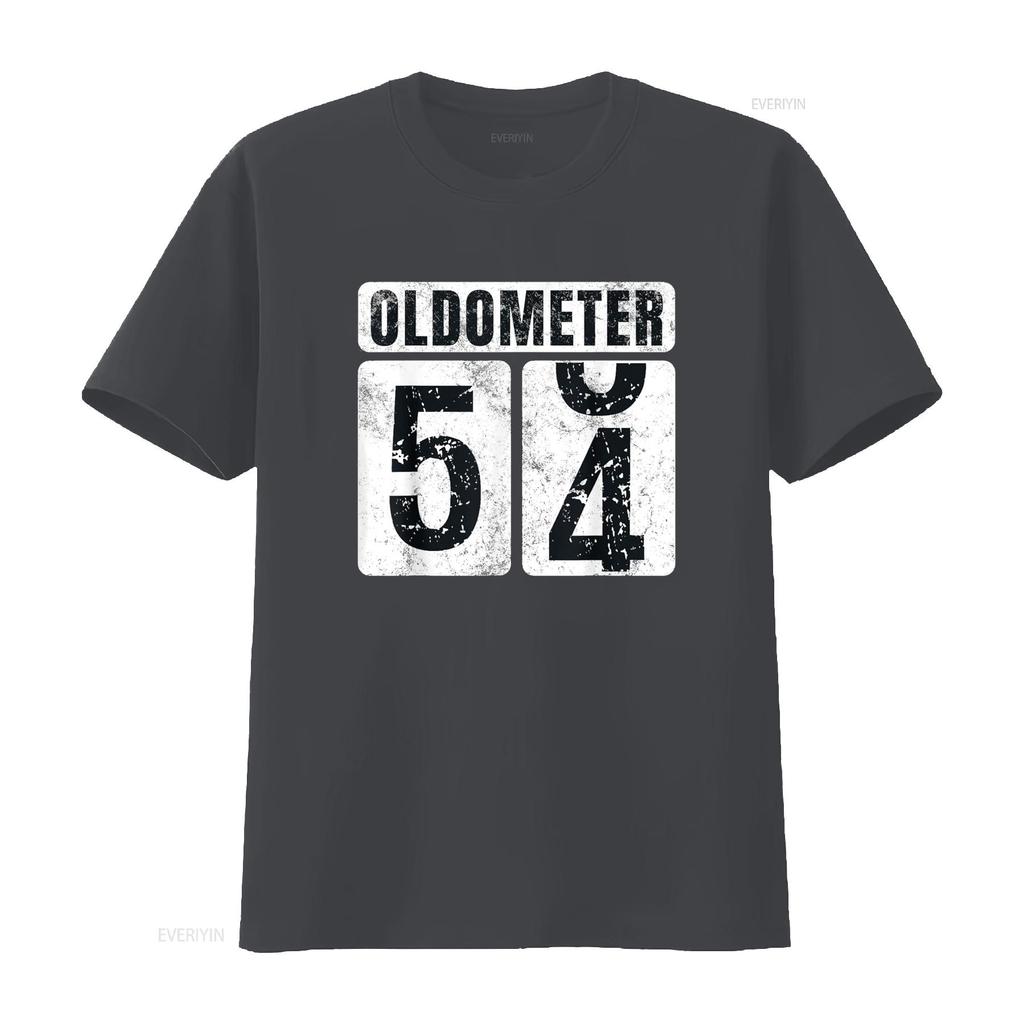 Oldometer 54 Футболка Винтажная Смешная Идея для 54-го Дня Рождения винтажный Стиранный с принтом мужская дизайнерская одежда Повседневный Эластичный Дышащий