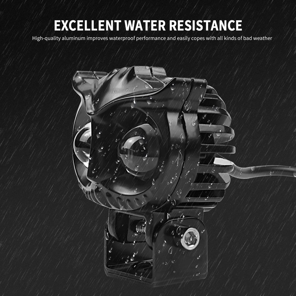 Светодиодные противотуманные фары для мотоцикла, белые/желтые, DC12-85V Owl, вспомогательные фары для автомобилей, квадроциклов, автомобилей