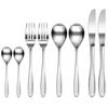 Corporation Dinner Cutlery Set, 8 Pieces (4 Types), Dishwasher and Dryer Safe, Serves 2, Stainless Steel, Spoon, Fork, Knife