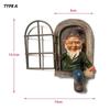 3D украшение в виде гнома, статуя гнома в саду, украшение интерьера, настенные украшения, уличный сад, подвеска в виде дерева