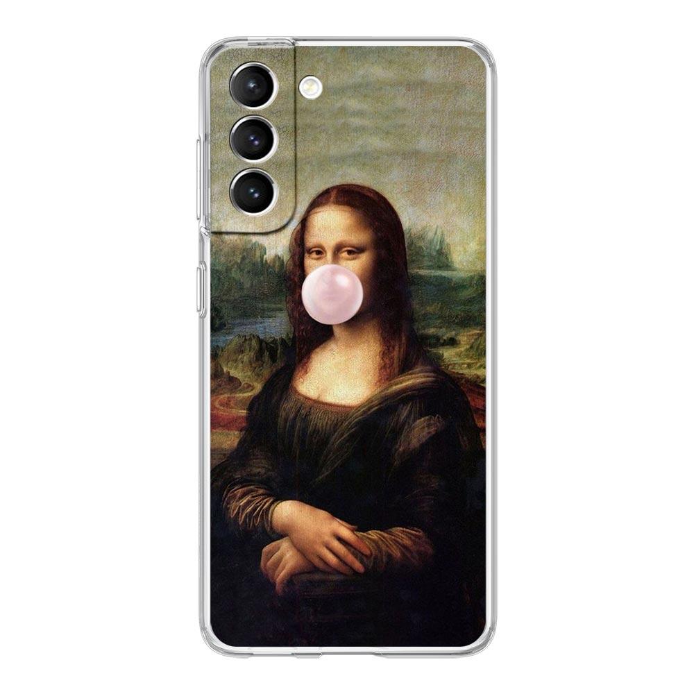 Художественный эстетический чехол для телефона «Дэвид Мона Лиза» для Samsung Galaxy S24 S23 S22 S20 Ultra S21 FE 5G S10 S9 Plus S10E S8, мягкий прозрачный чехол