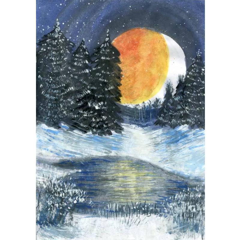 5D DIY Алмазная картина мультфильм лунный пейзаж Алмазная вышивка Набор для вышивки крестом Полный горный хрусталь Мозаика Домашний декор
