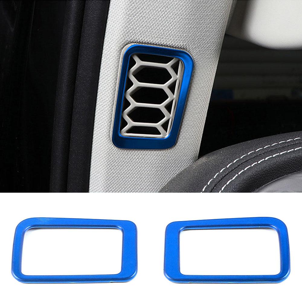 Для GWM Tank 300 2024 2024 A Pillar AC Air Outlet Vent Frame Ring Trim Interior Accessories Carbon Black Stainless Steel Decor