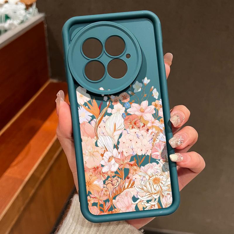 Hydrangea Peony Flower Pattern Case For Oneplus 15 Nord 5 13R 12R 11R 5G Shockproof Bumper Soft Silicone Cover For OnePlus 13 13T 12