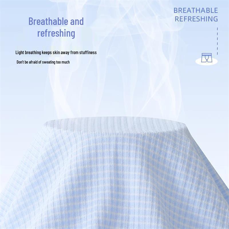 Дышащее нижнее белье из шелка тутового дерева медицинского класса с травами для мальчиков - Летний ледяной шелк для подростков