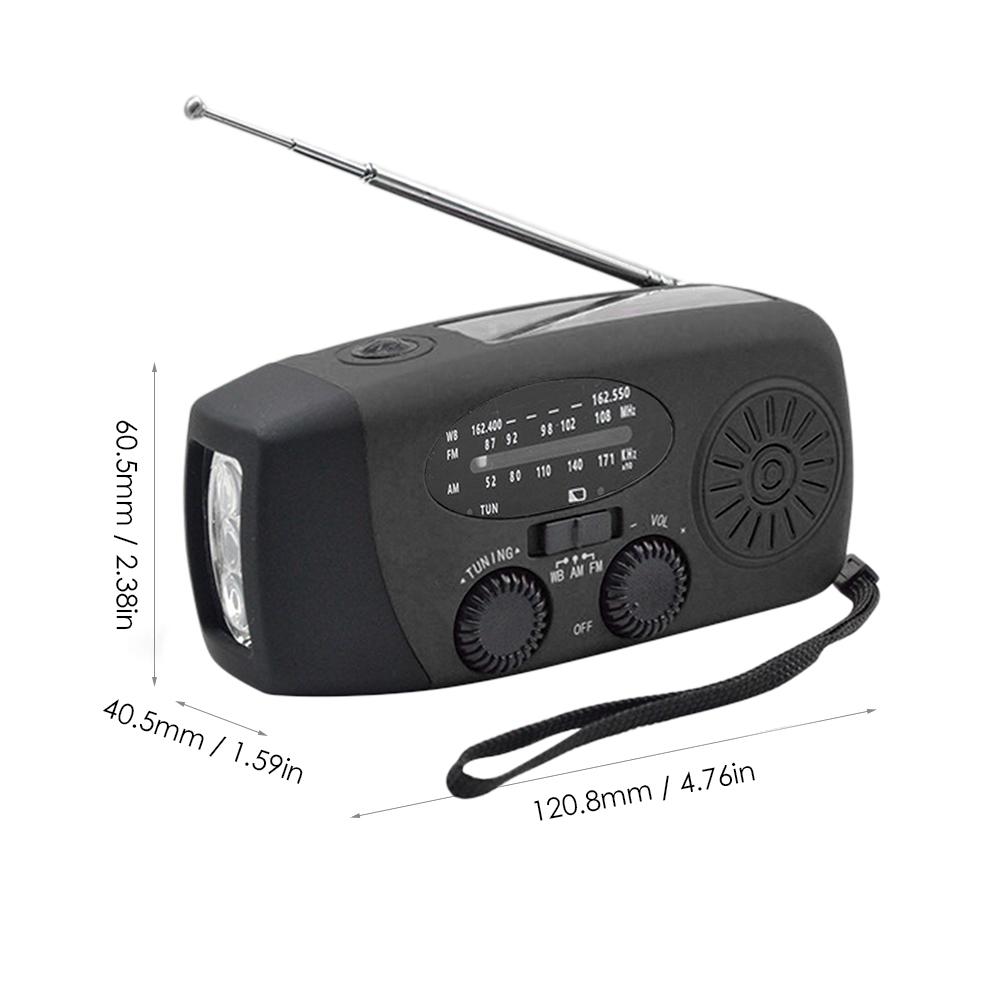 Emergency Hand Crank Radio with LED Flashlight for Emergency AMFM NOAA Portable Weather Radio