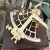 Nautical 22.86 Cm" Brass Sextant With Wooden Case Sextant Navigation | Working Sextant Astrolabe Sextant Functional Antique Sextant