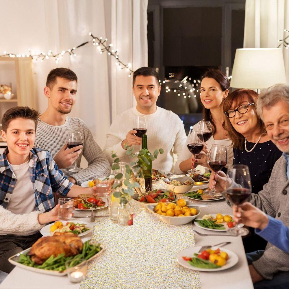 Bronzing Glitter Table Runner Rectangle Table Cloths Runner Metallic Table Runner  Party Decoration