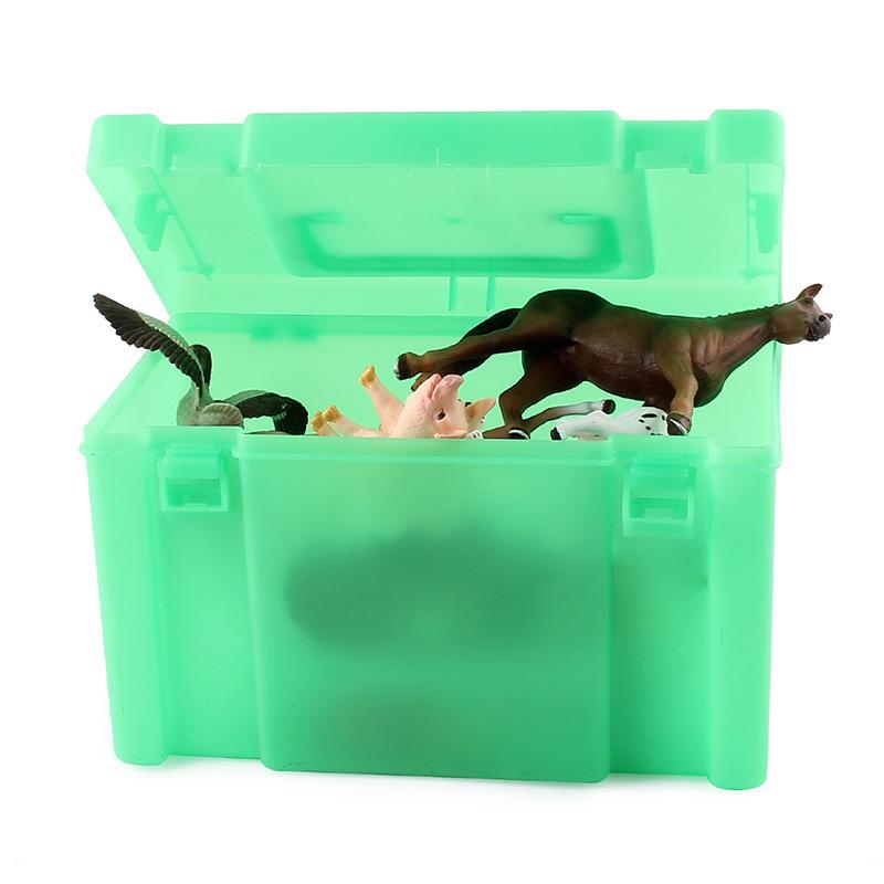 Xd168-D2 Ranch Model Animal Toy Set With Storage Box A Variety Of Farm Animal Model Ornaments