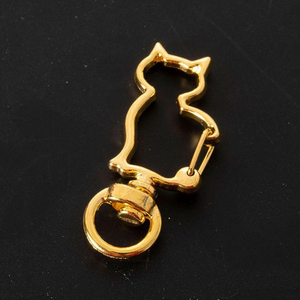 Zinc Zinc Alloy Cat Lobster Claw Clasp Keyring Making Split Key Ring Connector  DIY Jewelry