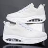 Women Shoes Women Platform Shoes Mesh Breathable Thick Soled Shoes Ladies Non-Slip White Sneakers Trainers Womens