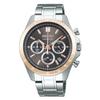 SEIKO SELECTION SBTR026 мужские наручные часы кварцевые с хронографом на батарейке коричневый циферблат календарь даты 24-часовая стрелка серебристо-розовое золото нержавеющая сталь
