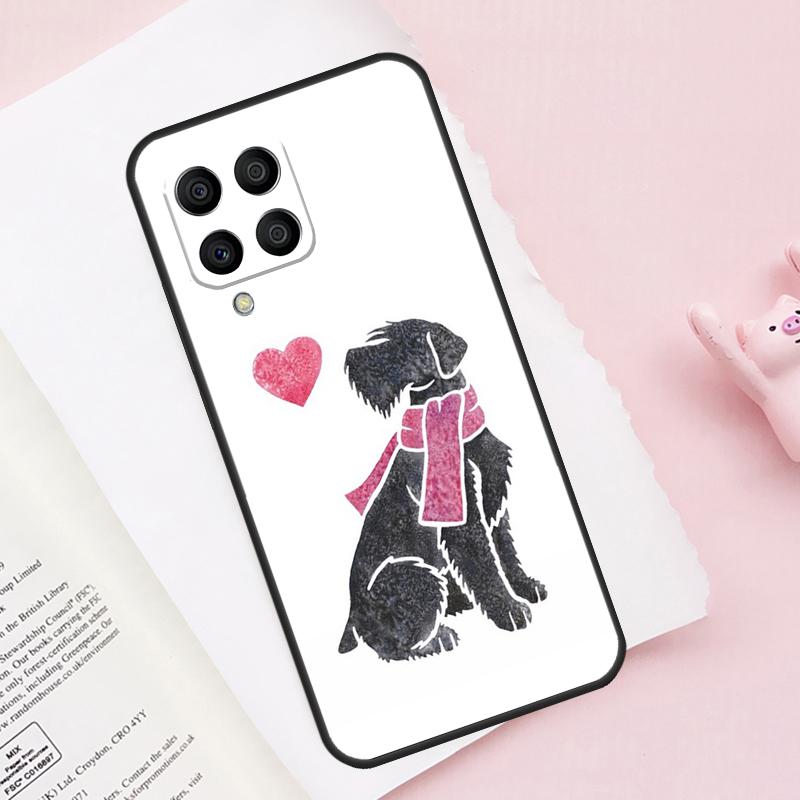 Schnauzer Puppy Dog Art For Samsung Galaxy M13 M23 M33 M53 M30s M31s M32 M52 M12 M55 M15 M20 M21 M51 M34 M54 Case