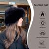 New Plush Hat Autumn Women Winter Fisherman Thickened Rabbit Fur Ear Protection Windproof Warm Casual Travel Shopping Round Top Solid Color Basin Cap