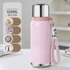 316 Stainless Steel Vacuum Flask – 300ml/420ml Travel Thermos Bottle with Dual Lids for Coffee & Ice Water