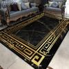 Light Luxury Black Gold Carpets for Living Room Non-slip kitchen floor carpet Modern Large Area Rugs Lounge Rug Washable Mat