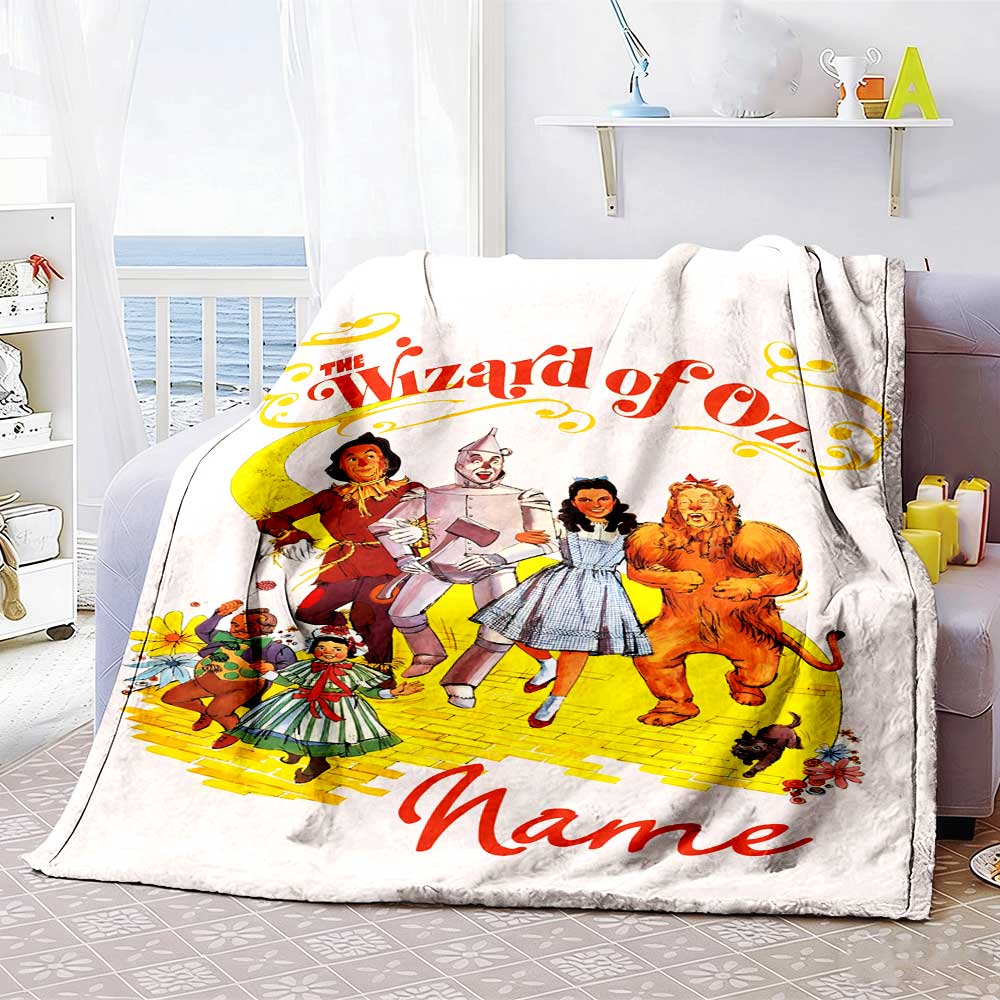 Warner Bros. Films (6) Customize Text Blanket Throw Personalized Blanket Durable Comfort for Office Seaside Couch Bed Four Seasons Multipurpose