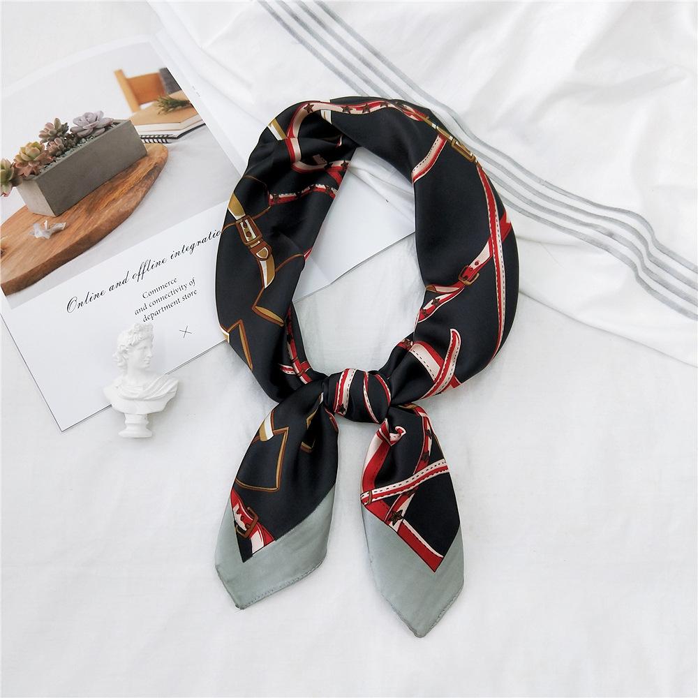 Fashion Decoration Scarf Hairband Tie Hair 70 Small Square Scarf Silk Scarf Women'S Spring And Autumn Versatile Small Scarf Professional Scarf