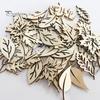 50Pcs Wooden Hollow Tree Leaves Leaf Ornament Craft Scrapbook Sewing DIY Decor
