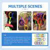 10PCS Smooth Surface Rainbow Hanging Ring Rainbow Color Handheld Grasp  Babies And Toddlers Stroller