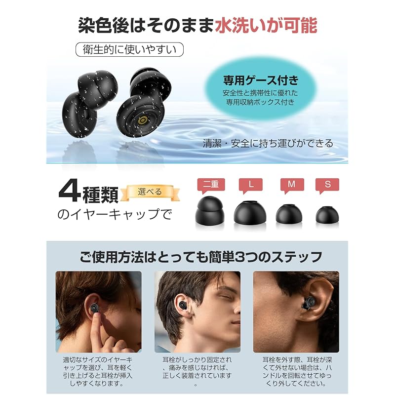 [Supervised by Sleep Professionals] Niceter Ear Plugs Noise Canceling Completely Soundproof for Sleeping Earplugs That Only Prevent Snoring