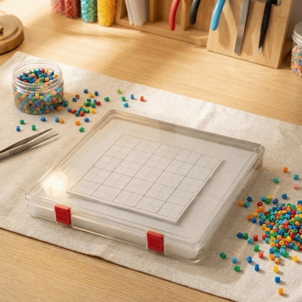 Anti-Spill Perler Bead Storage Box Transparent Semi-finished Storage Box Project Storage