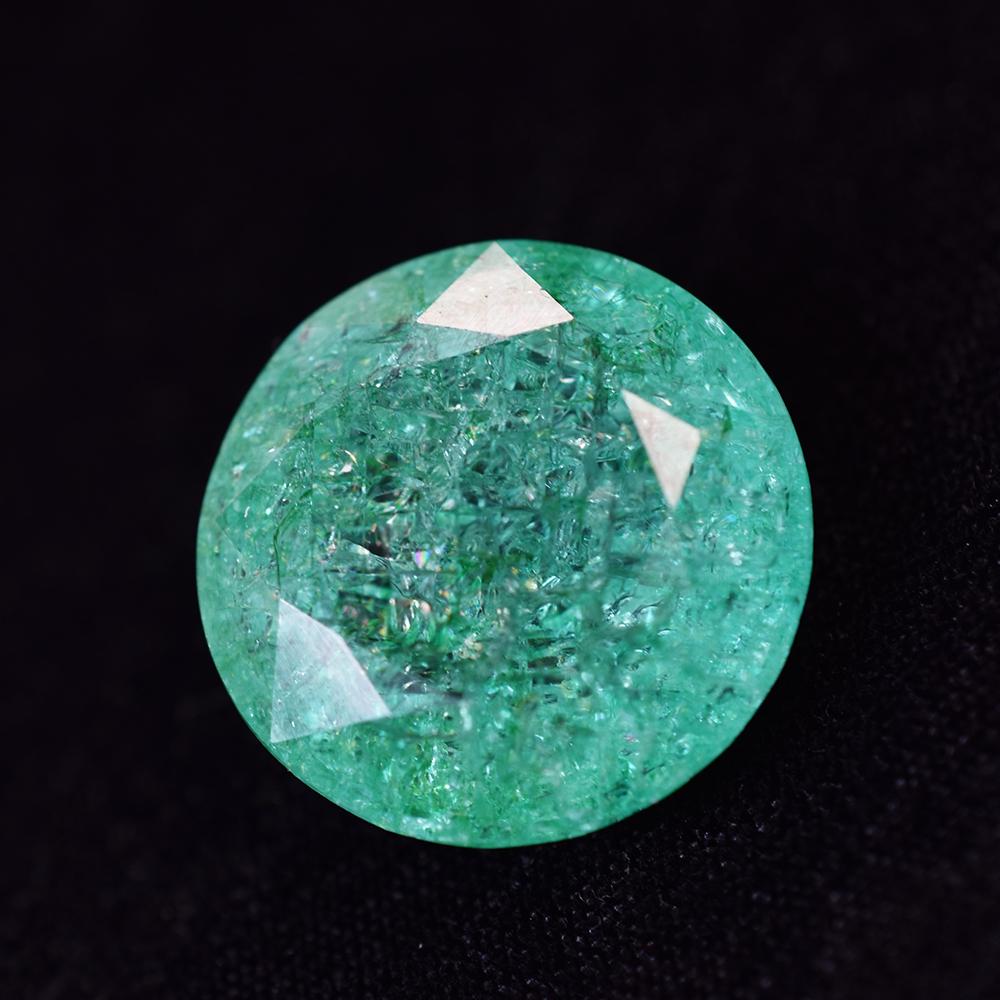 40 Ct Natural Green Emerald Round Cut Precious Loose GEMSTONE For Gift