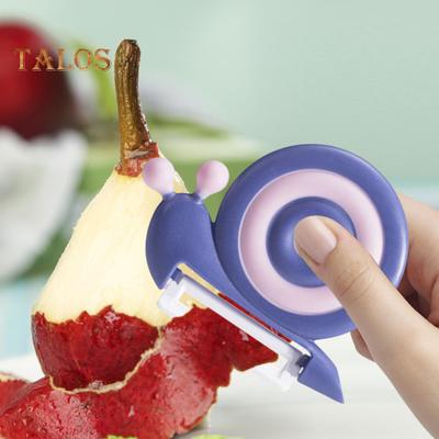 2 шт. Керамическая овощечистка-улитка, картофелечистка с нескользящей ручкой, овощечистка для фруктов и овощей для детей и взрослых, кухонный инструмент