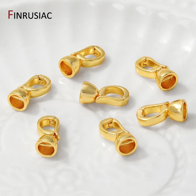 Латунный застежка-коннектор с гладким жемчугом, покрытие 14K золотом, Замок для ювелирных изделий, Застежки-фиксаторы для DIY браслетов, ожерелий