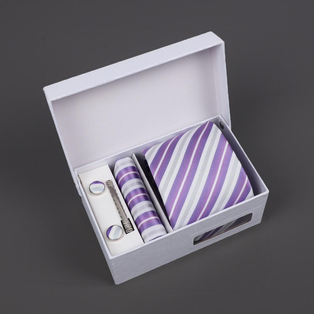 2025 Men'S Tie Premium Gift Box Jacquard Embroidered Tie Tie Logo Making