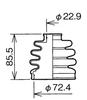 Spease BAC-TG16R Drive Shaft Boots Height 85.5mm, Large Diameter 72.4mm, Small Diameter 22.9mm