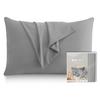 DoGenkikun Pillowcases (43 X 63 Cm, Gray) [99.9% Dust Mite Resistant, Automatic Deodorizing Fiber, Specialized for Sensitive Skin] Hotel-Quality Envel