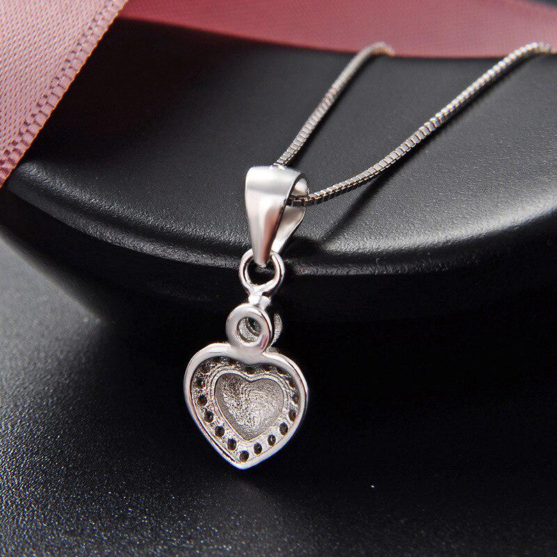 FD15599365 Танцизное серебряное ожерелье с подвеской в форме сердца из циркона ААА для женщин, подарки на свадьбу, ювелирные изделия