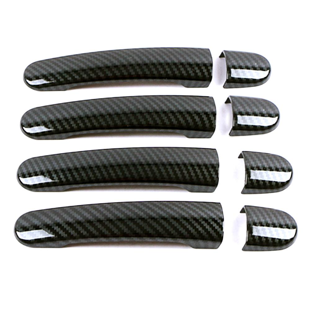 Напечатанный под карбон для Volkswagen VW Tiguan MK1 2007 2016 Наружная накладка на ручку боковой двери Молдинг Отделка 2008 2009 2010 2012