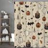 Halloween Cute Skeleton Ghost Bathroom Shower Curtain Scary Pumpkin Bat Bathtub Alchemy Witchcraft Decoration Waterproof Polyest