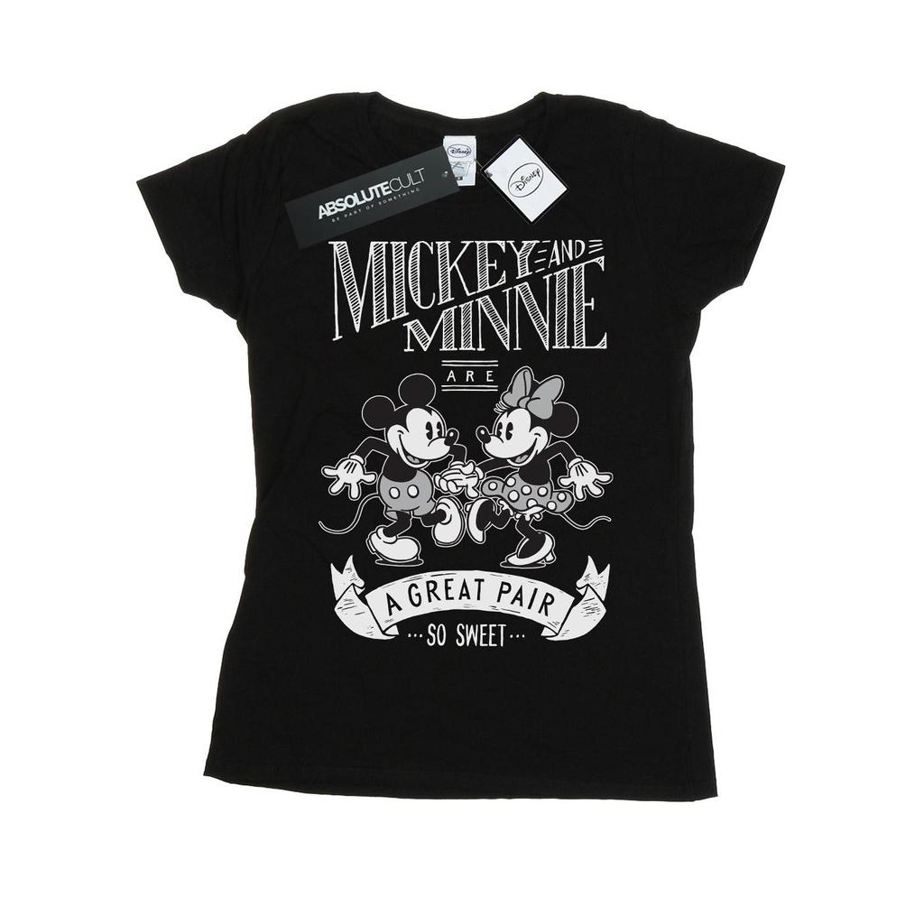 Disney Женская/женская хлопковая футболка с Микки и Минни Маус, отличная пара