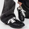 2025 Женские черные повседневные кроссовки в футбольном стиле, балетки, шикарные шнурки, удобная обувь для ходьбы, женские кроссовки высокого качества