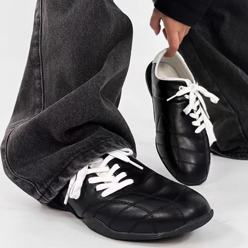 2025 Женские черные повседневные кроссовки в футбольном стиле, балетки, шикарные шнурки, удобная обувь для ходьбы, женские кроссовки высокого качества