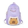 Fabric Capybara Oxford Backpack With Print Pattern And Durable Design Kids For