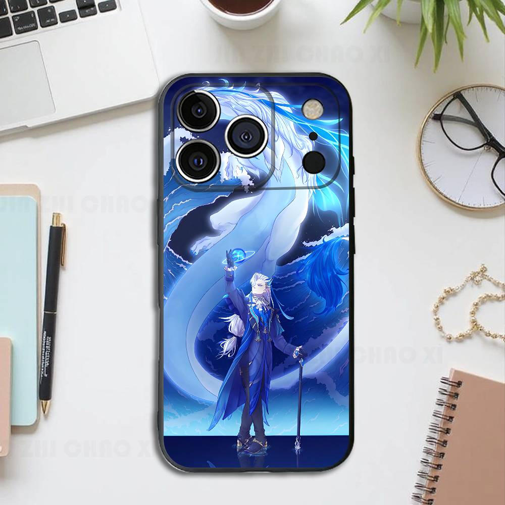 Game N-Neuvillette Silicone Phone Case For IPhone 17 16 15 14 13 12 11 X XS Plus Pro Max Shockproof Soft Cover