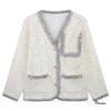 Women's Soft Fluffy Knit Long Sleeve Cardigan - French Style, Autumn Loose Collar