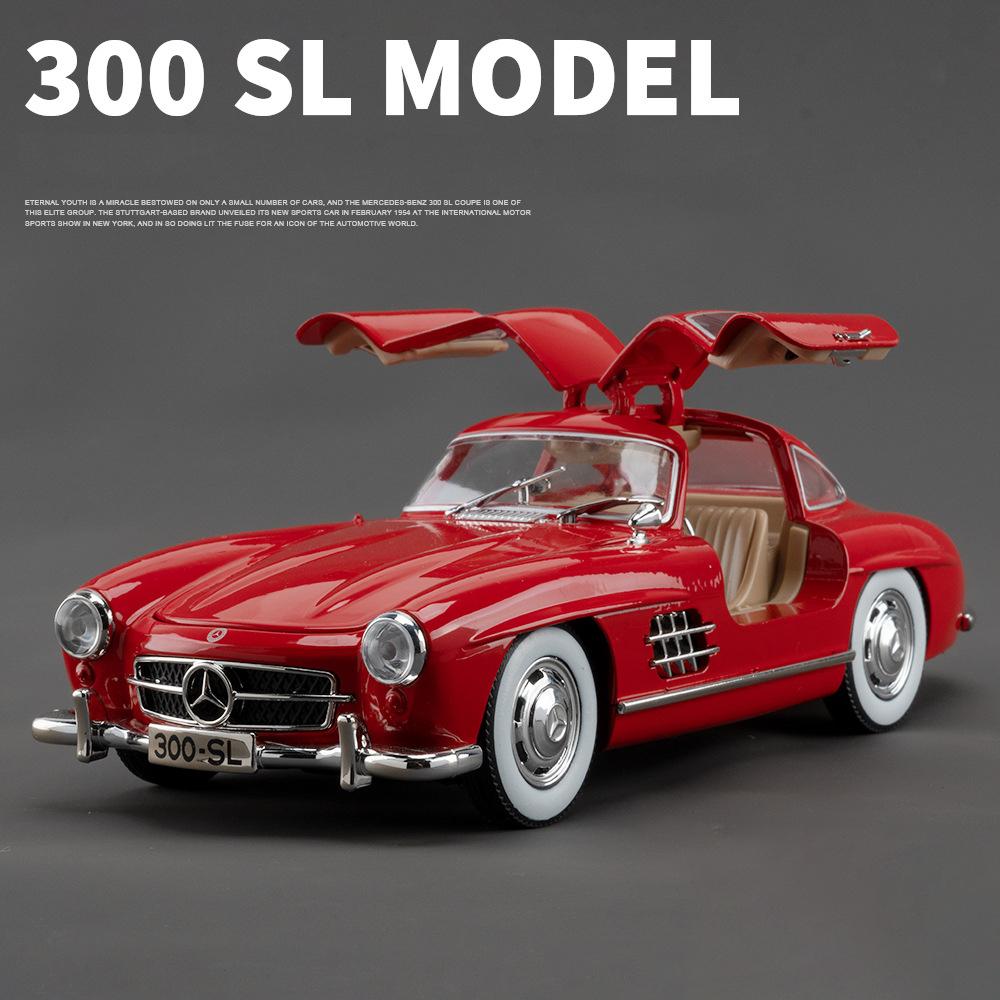1:24 Металлическая модель автомобиля Mercedes-Benz 300SL 1936 года Игрушка Литье под давлением Металлический Литой Автомобиль Звук и Свет Игрушки Автомобили Для Детей Транспортное средство