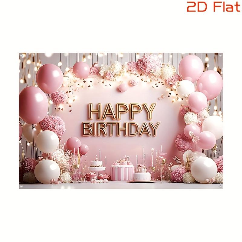A 2D flat banner coated in rose gold specially designed for birthday parties.PMJ